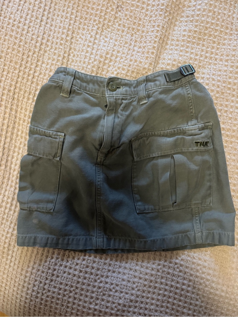 TNA Olive Green Mini Cargo Skirt